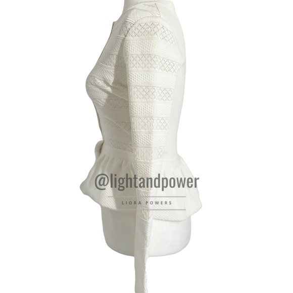 Valentino White Peplum Jacket XS EUC - Picture 5 of 9